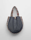 DENIM ROUND TOTE BAG - Polkadots - 12922ZJ-201045 - DENIM ROUND TOTE BAG