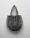 DENIM ROUND TOTE BAG - Polkadots - 12922ZJ-201045 - DENIM ROUND TOTE BAG