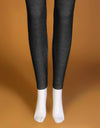 DENIM TEXTURED TIGHTS - Polkadots - 11590PD-071082 - DENIM TEXTURED TIGHTS