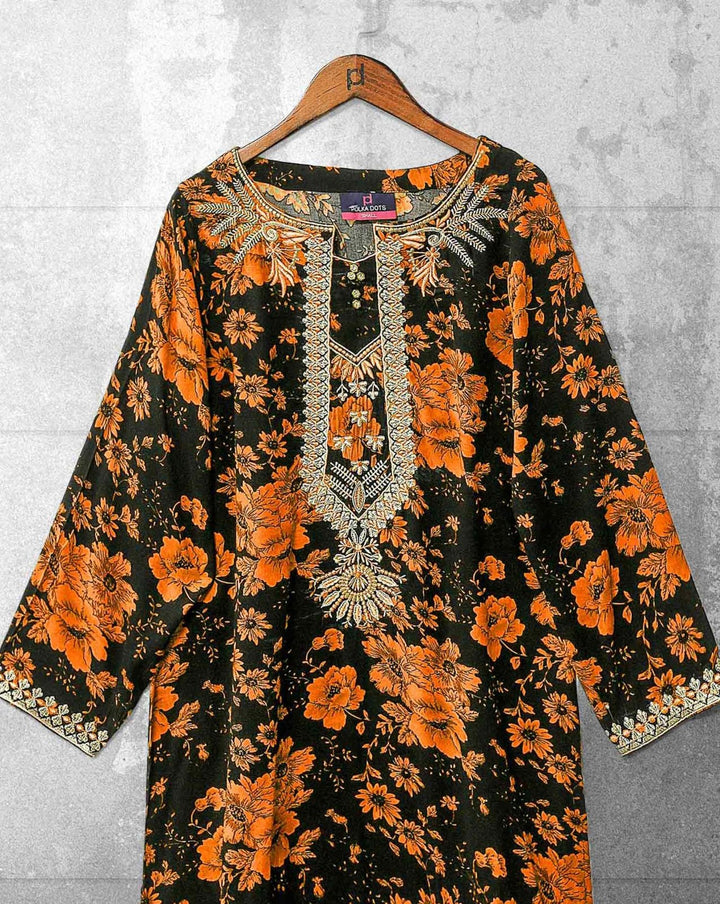 | EMBROIDERED KURTI | - Polkadots - 12339HG-186873 - | EMBROIDERED KURTI |