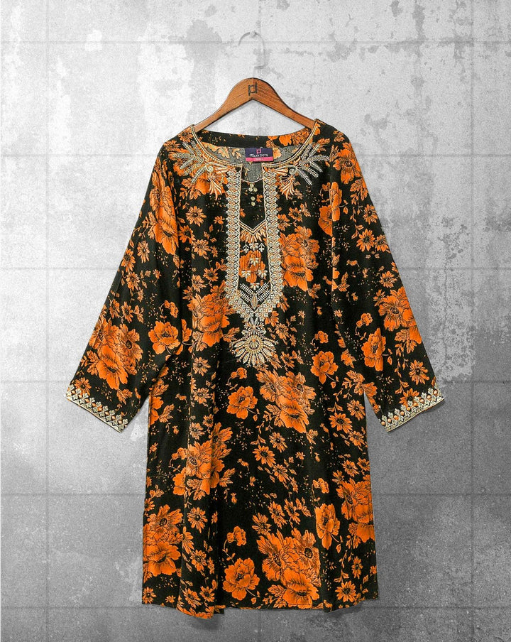 | EMBROIDERED KURTI | - Polkadots - 12339HG-186870 - | EMBROIDERED KURTI |