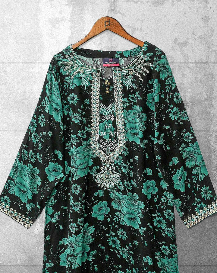 | EMBROIDERED KURTI | - Polkadots - 12339HG-186873 - | EMBROIDERED KURTI |
