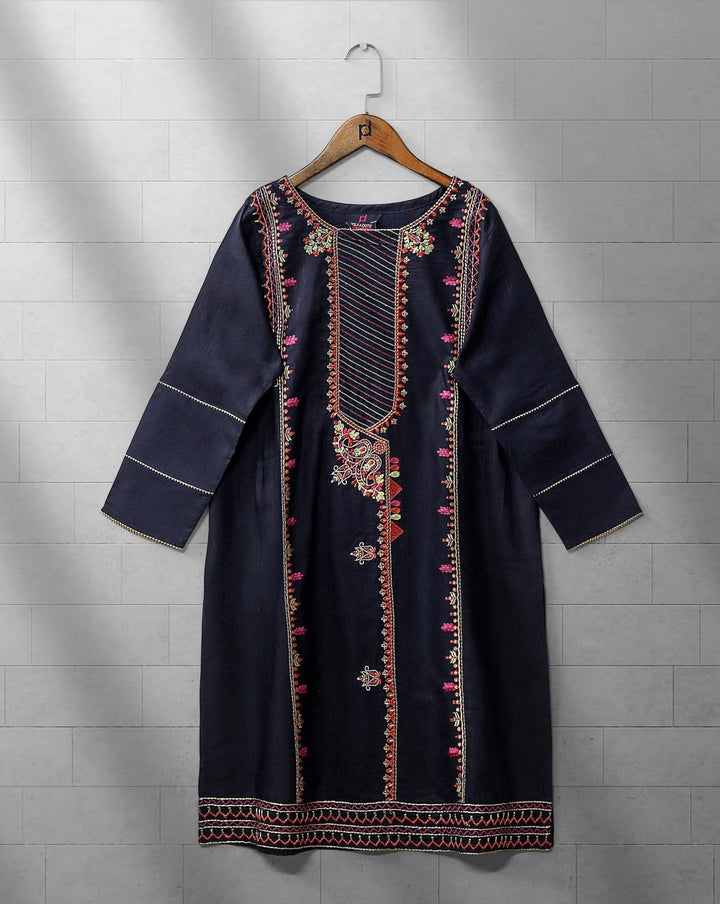EMBROIDERED KURTI - Polkadots - 12182AMY-084089 - EMBROIDERED KURTI