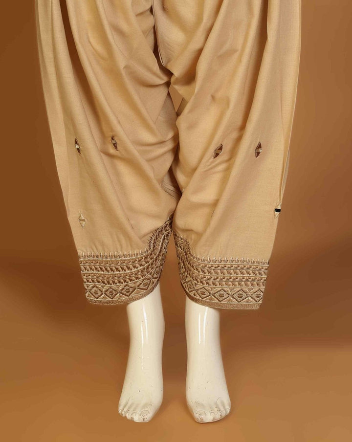 EMBROIDERED SHALWAR - Polkadots - 12474PD-189493 - EMBROIDERED SHALWAR