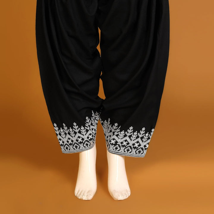 EMBROIDERED SHALWAR - Polkadots - 11752PD-074336 - EMBROIDERED SHALWAR