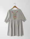 EMBROIDERED TOP - Polkadots - 12703HG-195422 - EMBROIDERED TOP