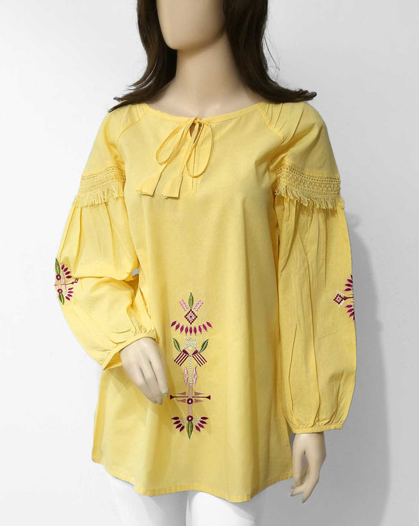 EMBROIDERED TOP - Polkadots - 12945HG-201555 - EMBROIDERED TOP