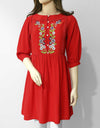 EMBROIDERED TOP - Polkadots - 12703HG-195425 - EMBROIDERED TOP