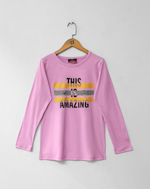 FULL SLEEVES PRINTED T SHIRT - Polkadots - 13103AY-205635 - FULL SLEEVES PRINTED T SHIRT