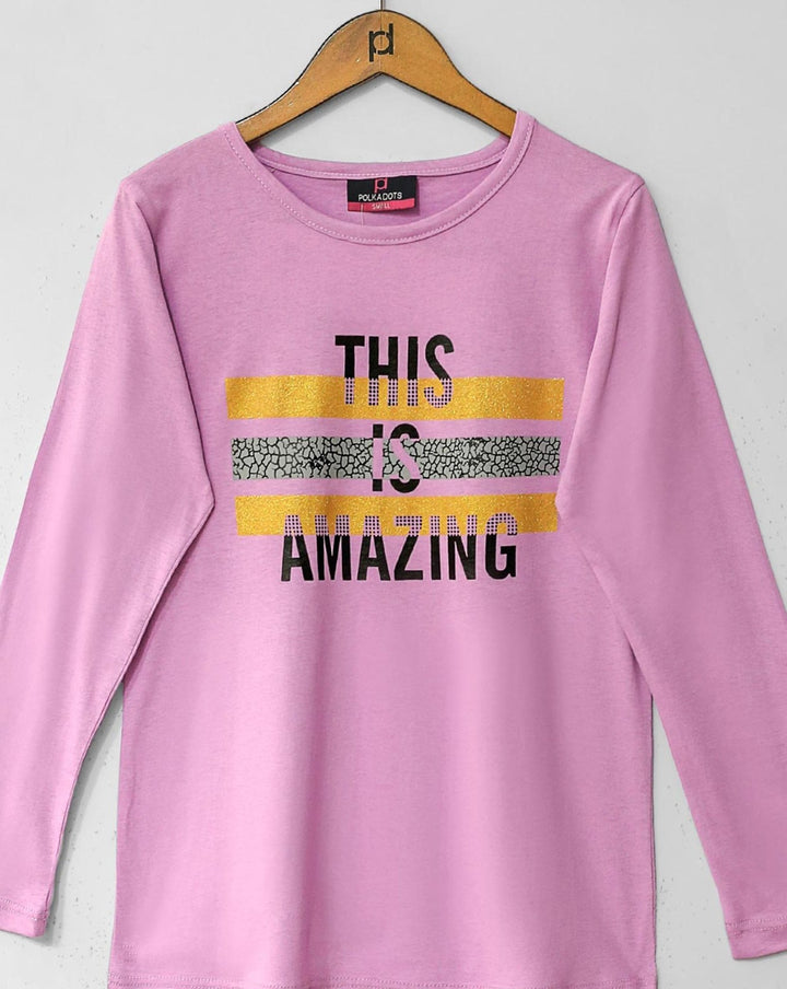 FULL SLEEVES PRINTED T SHIRT - Polkadots - 13103AY-205630 - FULL SLEEVES PRINTED T SHIRT