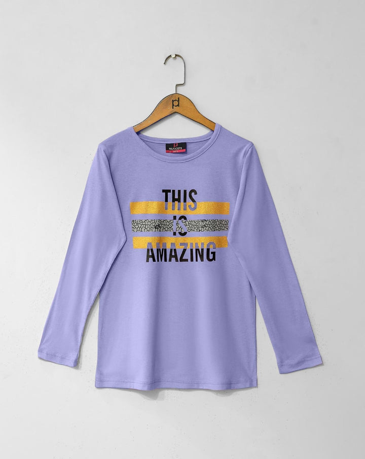 FULL SLEEVES PRINTED T SHIRT - Polkadots - 13103AY-205630 - FULL SLEEVES PRINTED T SHIRT