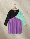 GIRLS COLOR BLOCKING TOP - Polkadots - 13070HG-204960 - GIRLS COLOR BLOCKING TOP