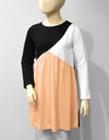 GIRLS COLOR BLOCKING TOP - Polkadots - 13070HG-204955 - GIRLS COLOR BLOCKING TOP