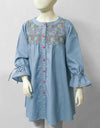 GIRLS DENIM TOP - Polkadots - 12264HG-085554 - GIRLS DENIM TOP