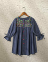 GIRLS DENIM TOP - Polkadots - 12264HG-085554 - GIRLS DENIM TOP