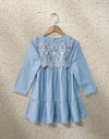GIRLS DENIM TOP - Polkadots - 12469MN-189384 - GIRLS DENIM TOP