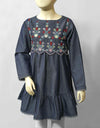 GIRLS DENIM TOP - Polkadots - 12469MN-189379 - GIRLS DENIM TOP