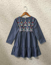 GIRLS DENIM TOP - Polkadots - 12469MN-189379 - GIRLS DENIM TOP
