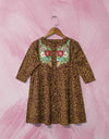 GIRLS EMBROIDERED KURTI - Polkadots - 11654HG2-193476 - GIRLS EMBROIDERED KURTI