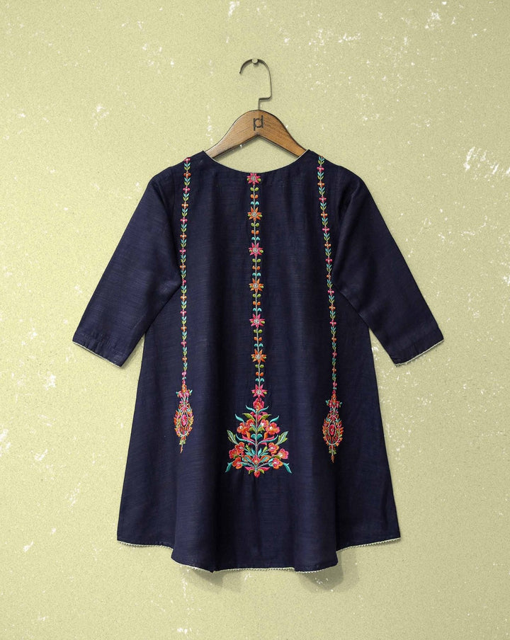 GIRLS EMBROIDERED KURTI - Polkadots - 11959PG-203387 - GIRLS EMBROIDERED KURTI
