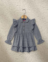 GIRLS FRILL TOP - Polkadots - 13104AY-205650 - GIRLS FRILL TOP