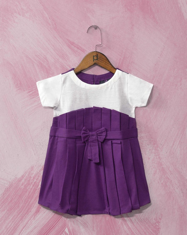 GIRLS PLEATED TOP - Polkadots - 10954HG-058457 - GIRLS PLEATED TOP