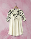 GIRLS SOLID MAXI WITH CHIFFON CROPPED JACKET - Polkadots - 12848HG-198680 - GIRLS SOLID MAXI WITH CHIFFON CROPPED JACKET