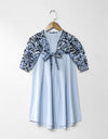 GIRLS SOLID MAXI WITH CHIFFON CROPPED JACKET - Polkadots - 12848HG-198690 - GIRLS SOLID MAXI WITH CHIFFON CROPPED JACKET