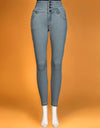 HIGH WAIST JEANS - Polkadots - 10699ZJ-053063 - HIGH WAIST JEANS