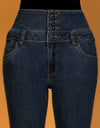 HIGH WAIST JEANS - Polkadots - 10699ZJ-053059 - HIGH WAIST JEANS