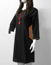 KHADDAR EMBROIDERED KURTI - Polkadots - 11470AMY-205995 - KHADDAR EMBROIDERED KURTI