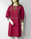 KHADDAR EMBROIDERED KURTI - Polkadots - 11532AMY-200866 - KHADDAR EMBROIDERED KURTI