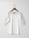 LACE TOP - Polkadots - 11071AY-079463 - LACE TOP