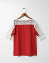 LACE TOP - Polkadots - 11071AY-079466 - LACE TOP
