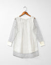 LAYERED NET TOP - Polkadots - 11713AY-073591 - LAYERED NET TOP