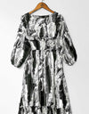 PRINTED CHIFFON FROCK - Polkadots - 12172AR6-199214 - PRINTED CHIFFON FROCK
