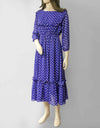 PRINTED CHIFFON FROCK - Polkadots - 12172PG7-199295 - PRINTED CHIFFON FROCK