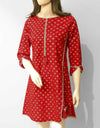 PRINTED KURTI - Polkadots - 10303HG3-196188 - PRINTED KURTI