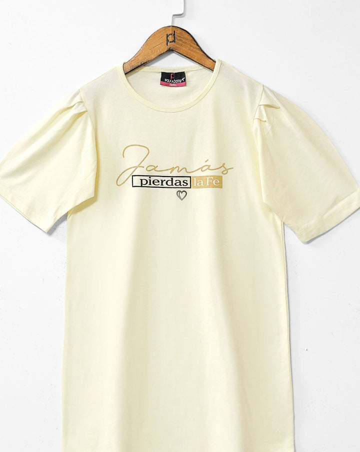 PRINTED LONG T SHIRT - Polkadots - 12817DZ-197753 - PRINTED LONG T SHIRT