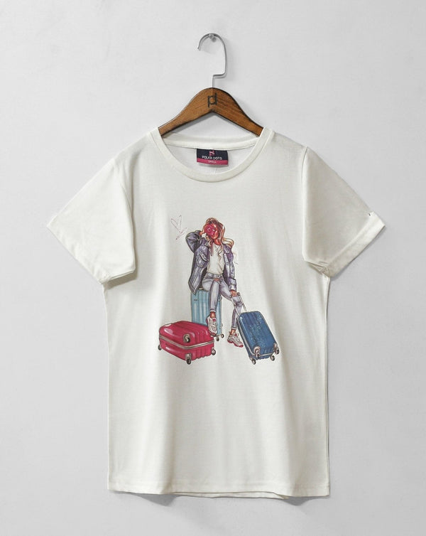 PRINTED T SHIRT - Polkadots - 12105HG-082416 - PRINTED T SHIRT