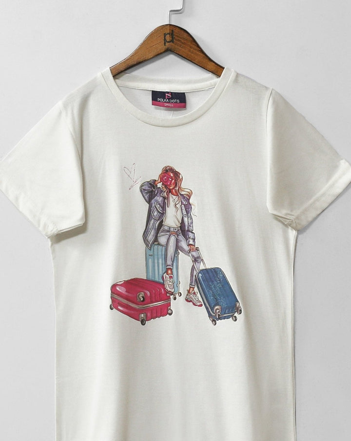 PRINTED T SHIRT - Polkadots - 12105HG-082413 - PRINTED T SHIRT