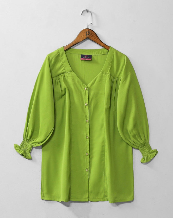 SOLID TUNIC TOP - Polkadots - 10929HG-057545 - SOLID TUNIC TOP