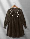 VELVET 3D FLOWER TOP - Polkadots - 12308AY-200404 - VELVET 3D FLOWER TOP