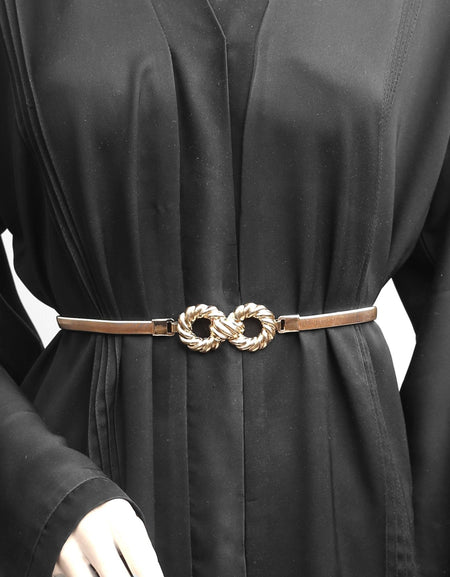 Vintage Women Belt Leaf Design Clasp Front Stretch Metal Waist Belt Skinny Elastic Cinturon Ceinture Femme Gold Silver