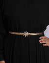 WOMEN METAL WAIST BELT - Polkadots - 13162NJ-206507 - WOMEN METAL WAIST BELT