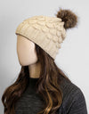 WOOLEN BEANIE HAT - Polkadots - 13193LIC-206960 - WOOLEN BEANIE HAT