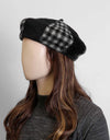 WOOLEN BERET HAT - Polkadots - 13197LIC-206966 - WOOLEN BERET HAT