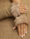 WOOLEN FINGERLESS GLOVES - Polkadots - 13171LIC-206675 - WOOLEN FINGERLESS GLOVES